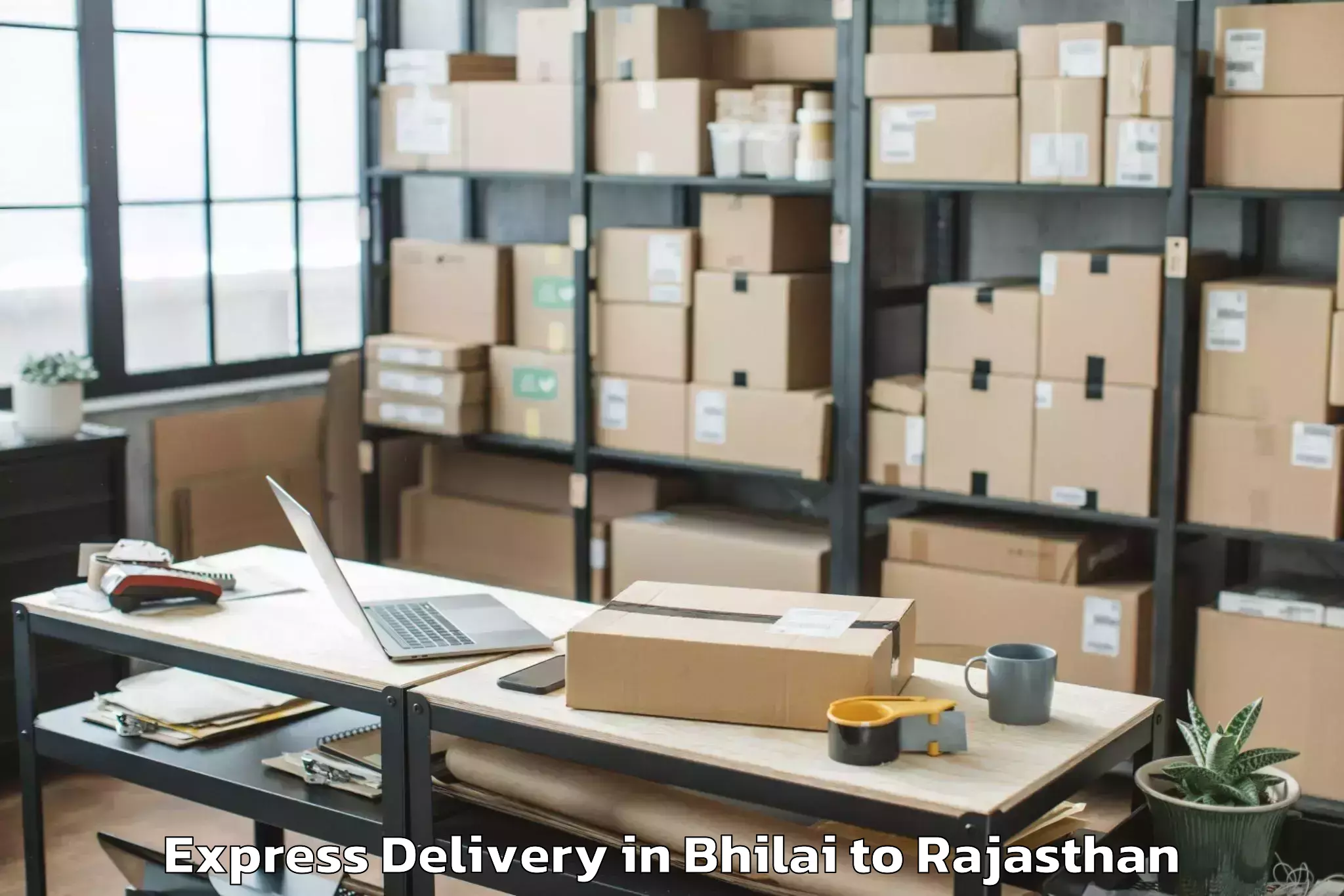 Discover Bhilai to Ghator Express Delivery